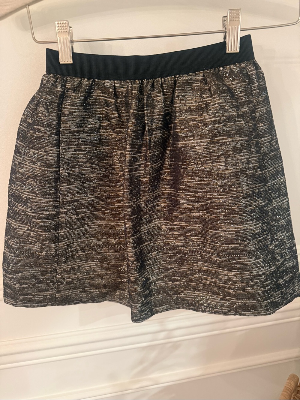 Wilfred Black and Gold Metallic Skirt - Circle Skater Style